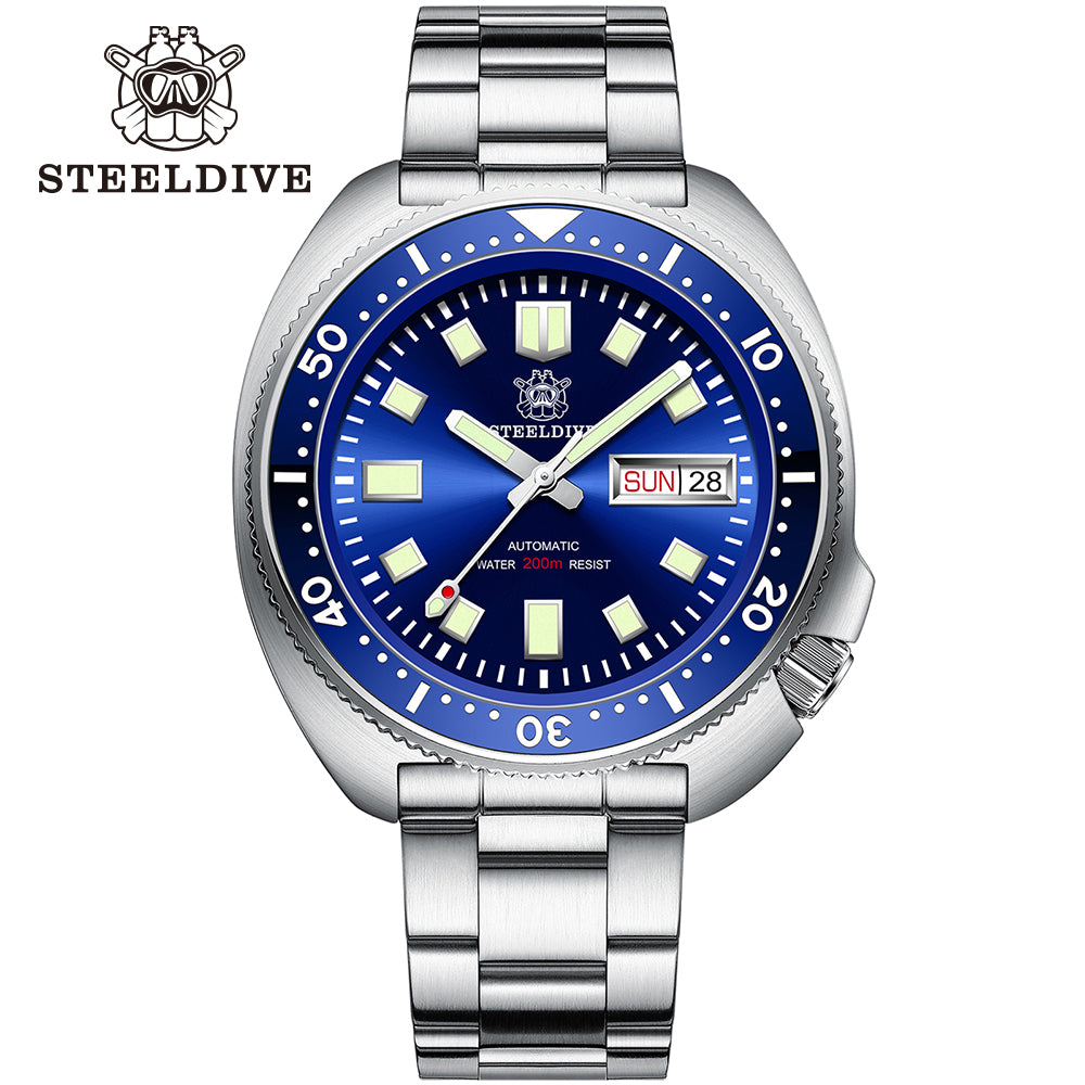 STEELDIVE SD1970W dive watch — variant 70W-BL-SS stock photo