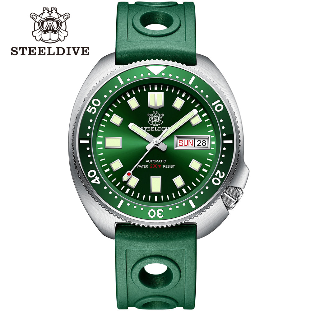 STEELDIVE SD1970W dive watch — variant 70W-GR-GR stock photo