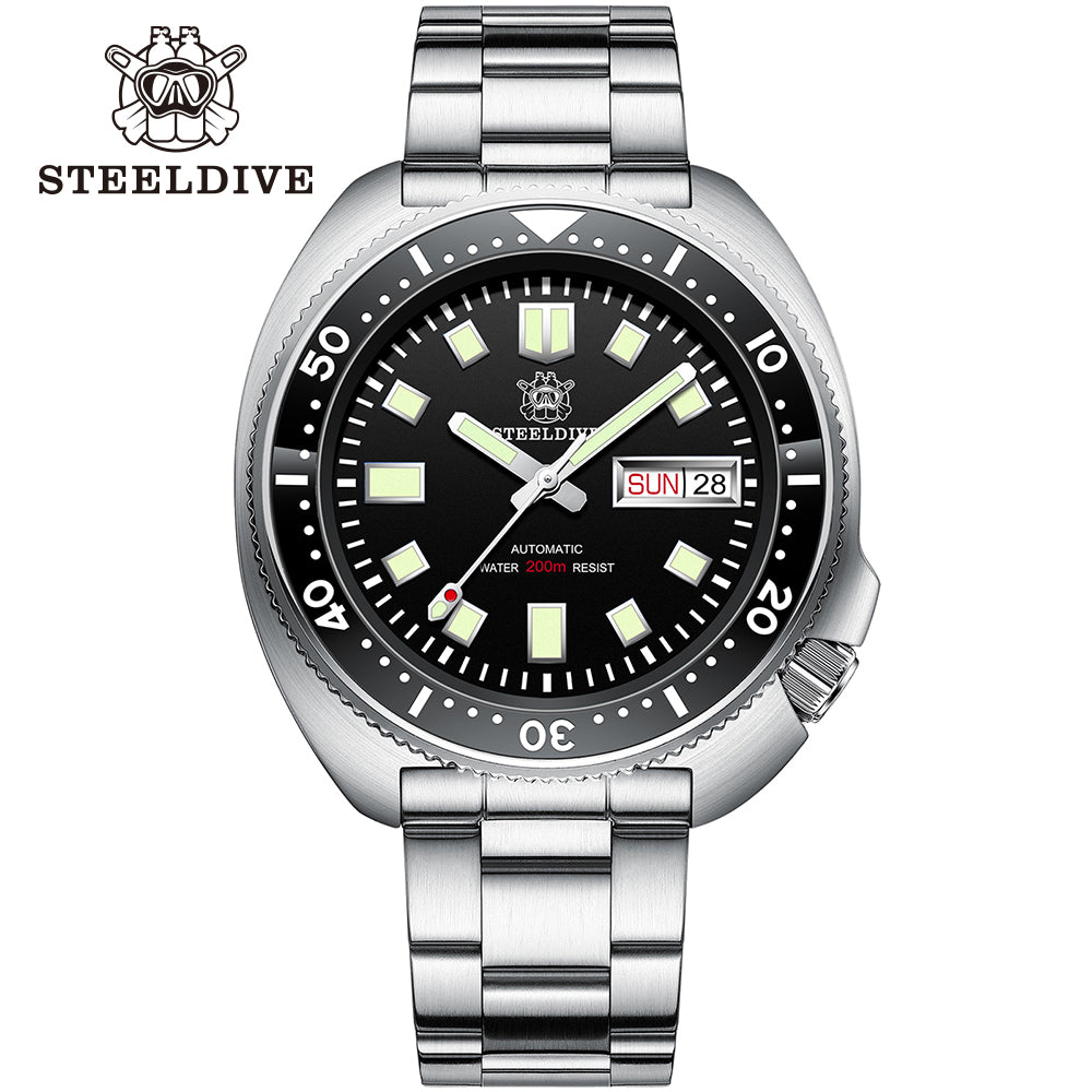 STEELDIVE SD1970W dive watch — variant 70W-HH-SS stock photo