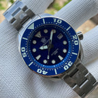 STEELDIVE SD1971 dive watch — variant 71BL-SS stock photo