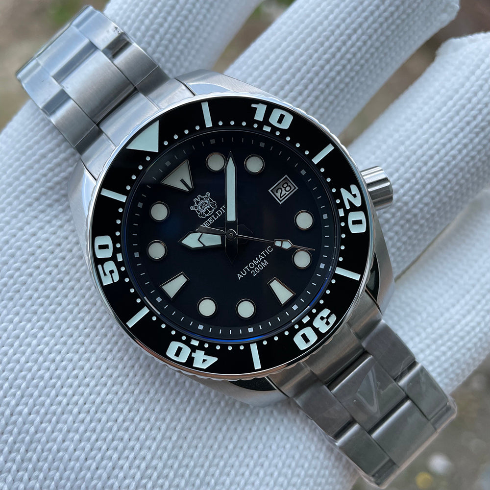 STEELDIVE SD1971 dive watch — variant 71HH-SS stock photo