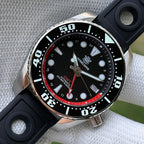 STEELDIVE SD1971GMT dive watch — variant 71GMT-HR-HH-HR stock photo