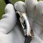 Steeldive SD1971GMT domed sapphire crystal and coin-edge ceramic bezel side profile