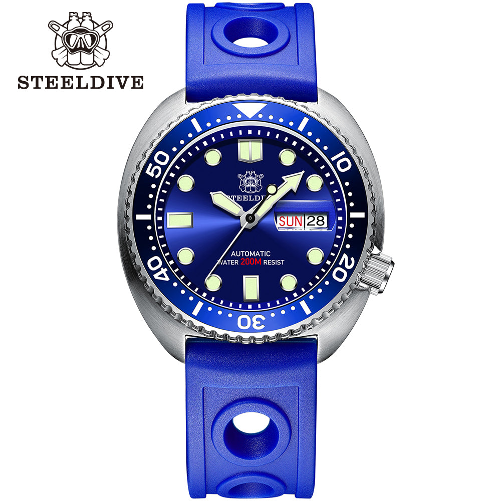 STEELDIVE SD1972 dive watch — variant 72BL-LR stock photo