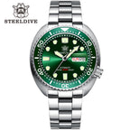 STEELDIVE SD1972 dive watch — variant 72GR-SS stock photo