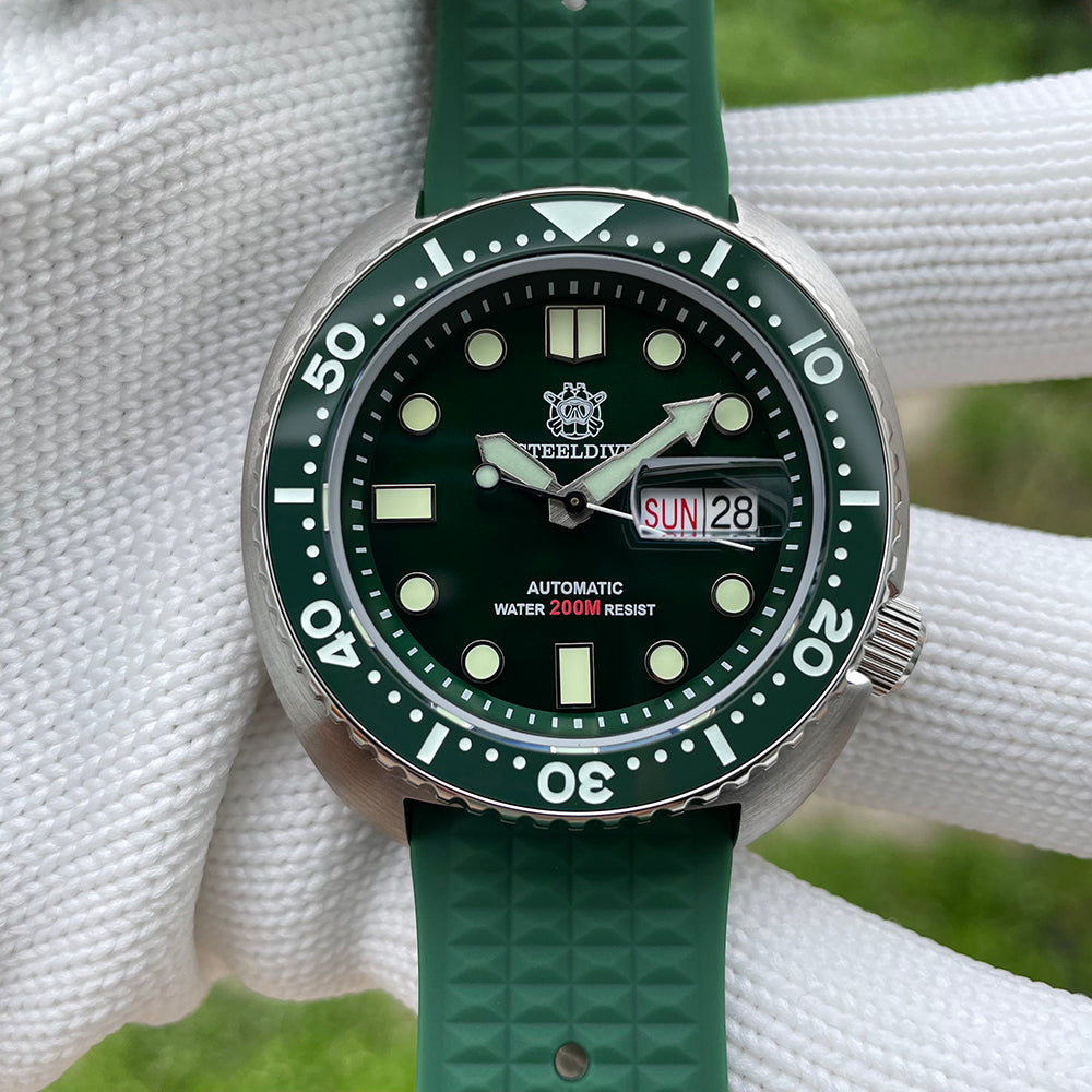 STEELDIVE SD1972 dive watch — variant 72GR-SWF stock photo
