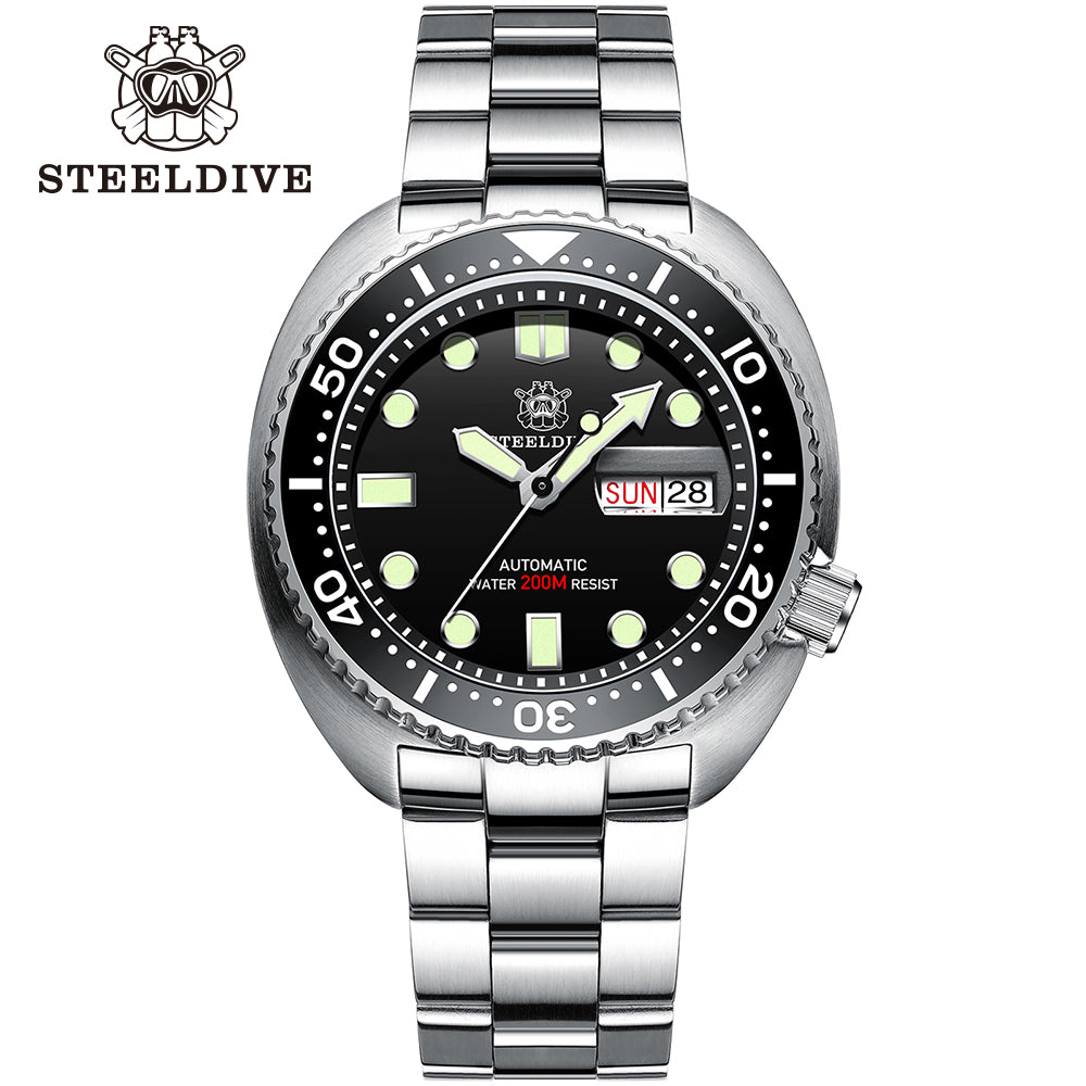 STEELDIVE SD1972 dive watch — variant 72HH-SS stock photo
