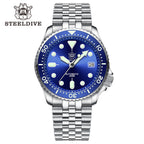 STEELDIVE SD1973 dive watch — variant 73BL-JBL stock photo
