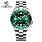 STEELDIVE SD1973 dive watch — variant 73GR-SS stock photo
