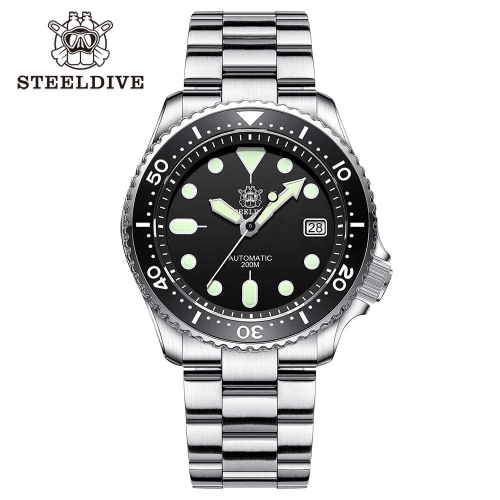 STEELDIVE SD1973 dive watch — variant 73HH-SS stock photo