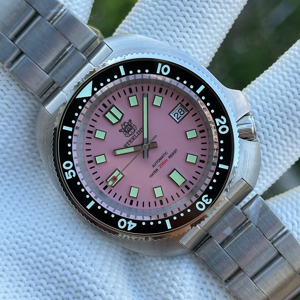 STEELDIVE SD1974 dive watch — variant 74FF-SS stock photo