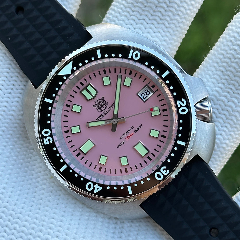 STEELDIVE SD1974 dive watch — variant 74FF-SWF stock photo