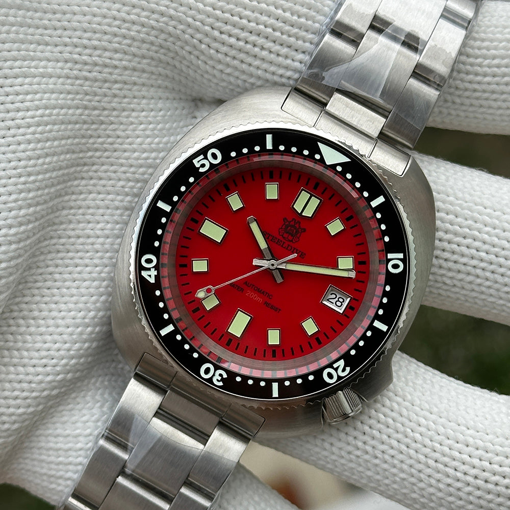 STEELDIVE SD1974 dive watch — variant 74RE-SS stock photo