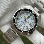 STEELDIVE SD1974 dive watch — variant 74WT-SS stock photo