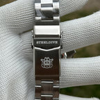 Steeldive SD1974 stainless steel bracelet fold-over clasp engraved Steeldive with diver logo