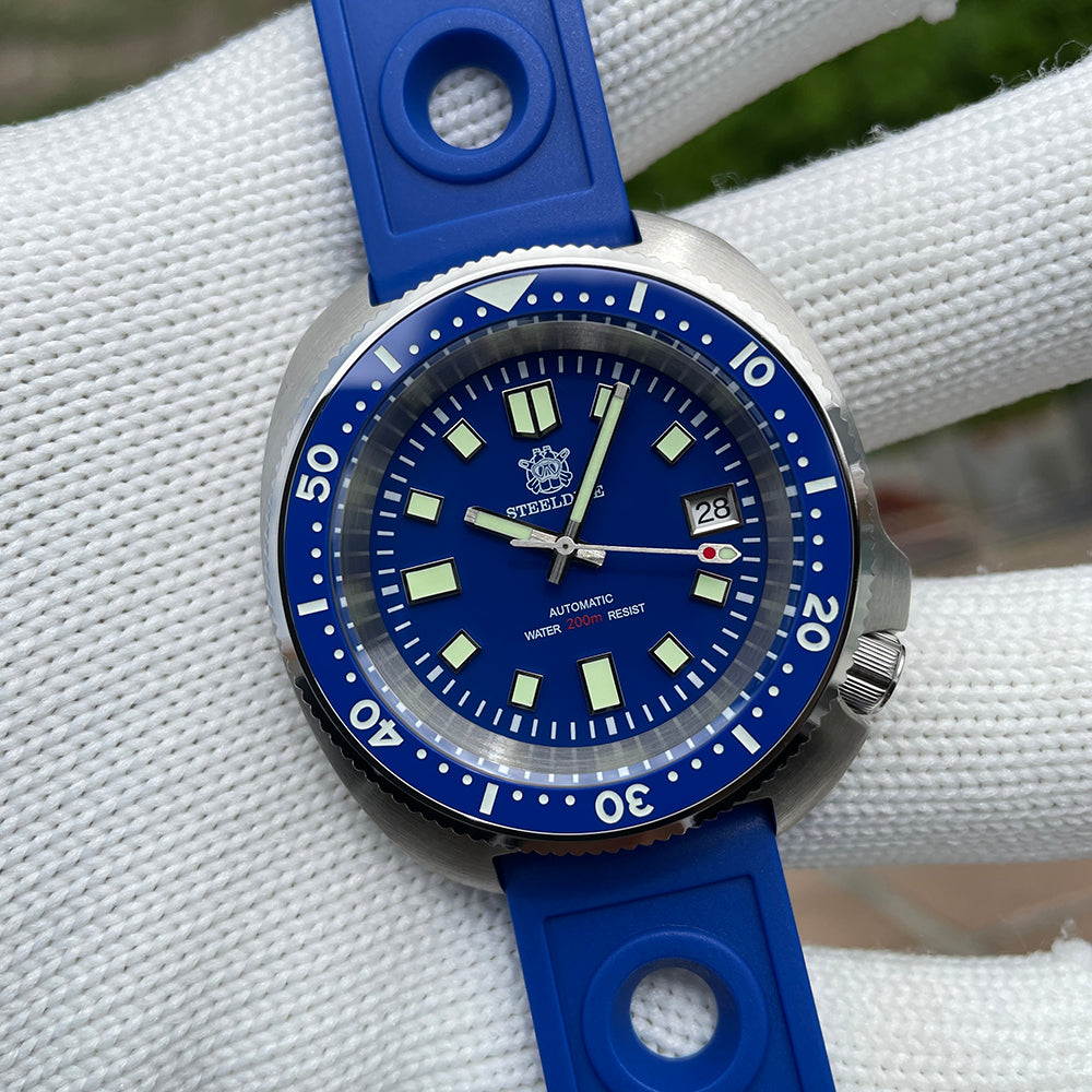 STEELDIVE SD1974L dive watch — variant 74L-BL-LR stock photo