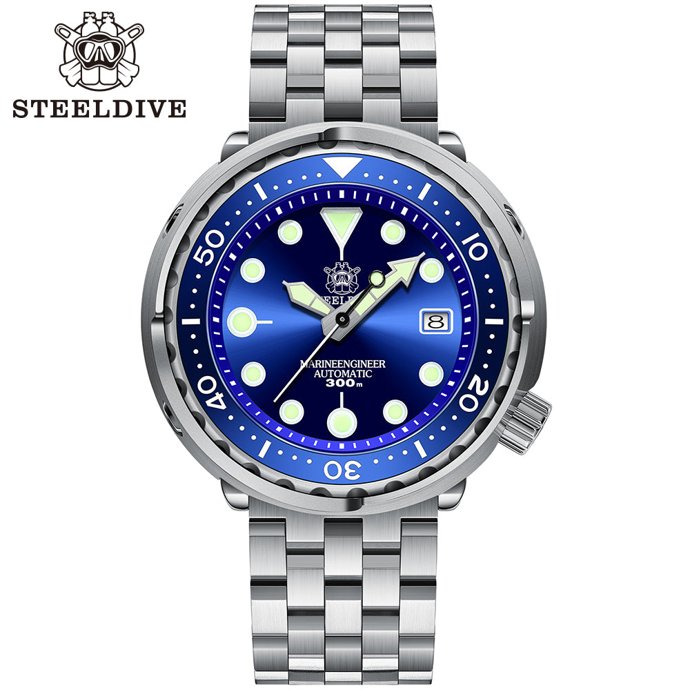 STEELDIVE SD1975 dive watch — variant 75BL-05L stock photo