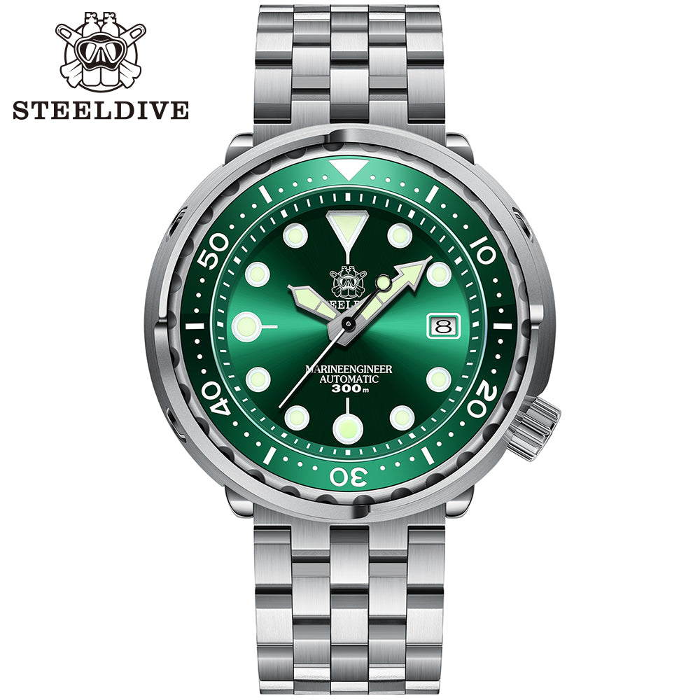 STEELDIVE SD1975 dive watch — variant 75GR-05L stock photo
