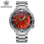STEELDIVE SD1975 dive watch — variant 75OR-03L stock photo