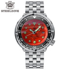 STEELDIVE SD1975 dive watch — variant 75OR-05L stock photo