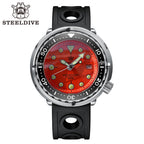STEELDIVE SD1975 dive watch — variant 75OR-HR stock photo