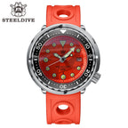 STEELDIVE SD1975 dive watch — variant 75OR-OR stock photo
