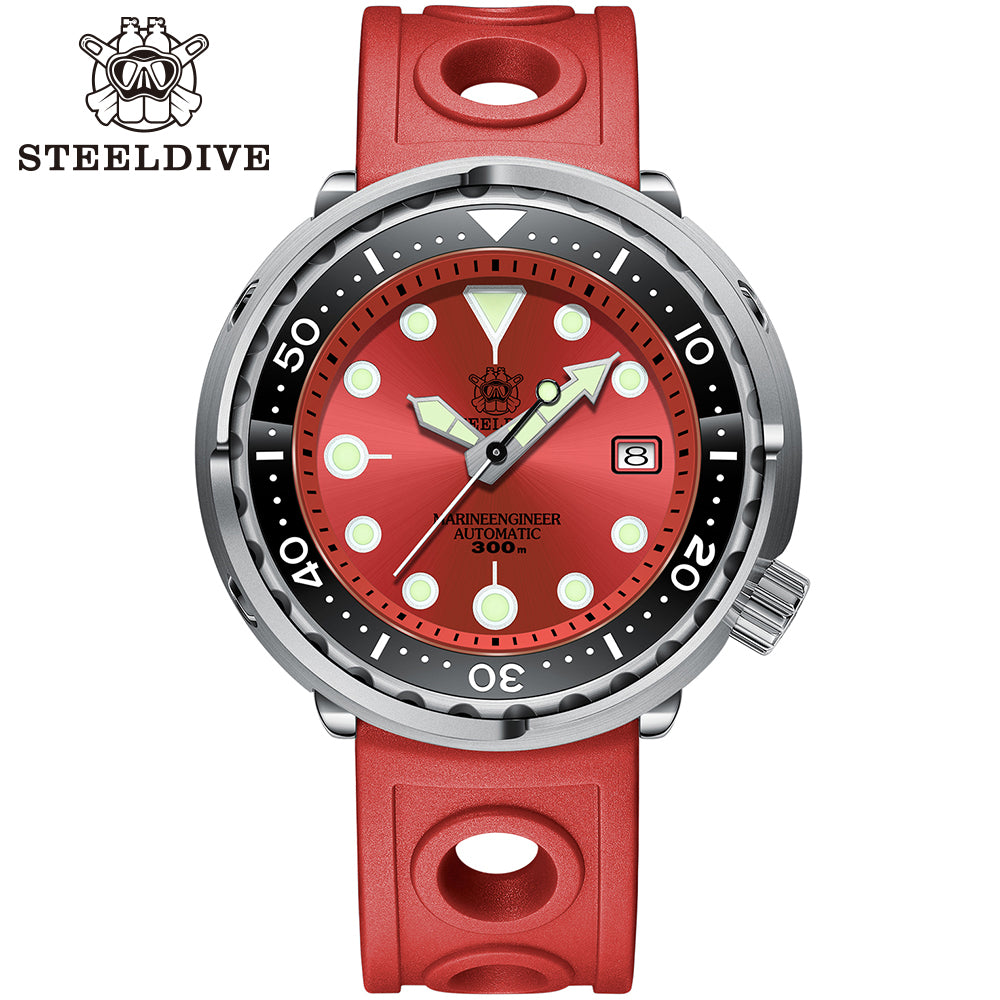 STEELDIVE SD1975 dive watch — variant 75RE-RR stock photo