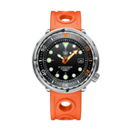 Steeldive SD1975C tuna diver watch orange black side