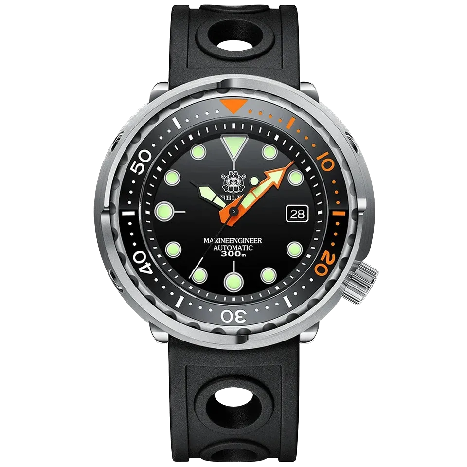 STEELDIVE SD1975C Classic Mechanical Mens Watch 30Bar Waterproof NH35, Dive Tuna-PrimeTimepiece