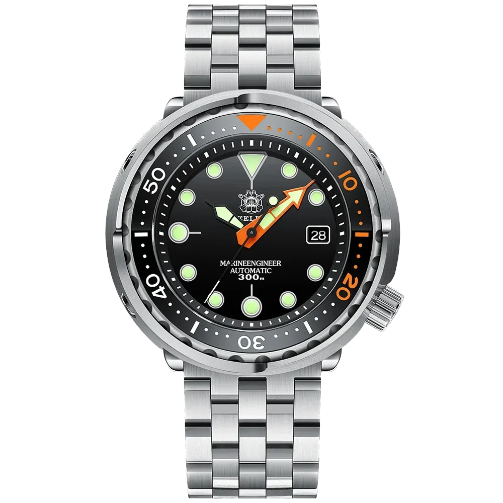 STEELDIVE SD1975C Classic Mechanical Mens Watch 30Bar Waterproof NH35, Dive Tuna-PrimeTimepiece