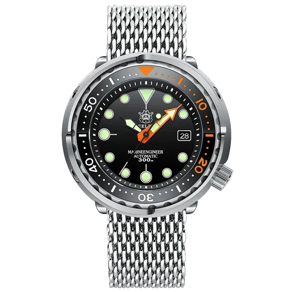 STEELDIVE SD1975C Classic Mechanical Mens Watch 30Bar Waterproof NH35, Dive Tuna-PrimeTimepiece