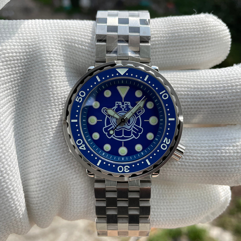 STEELDIVE SD1975P dive watch — variant 75P-BL-05L stock photo
