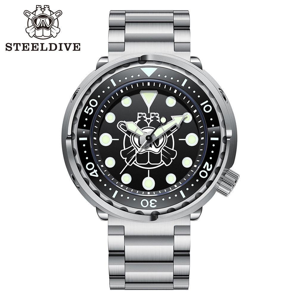 STEELDIVE SD1975P dive watch — variant 75P-HH-03L stock photo