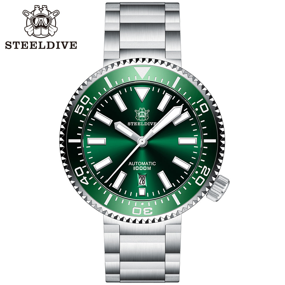 STEELDIVE SD1976 dive watch — variant 76GR-03L stock photo