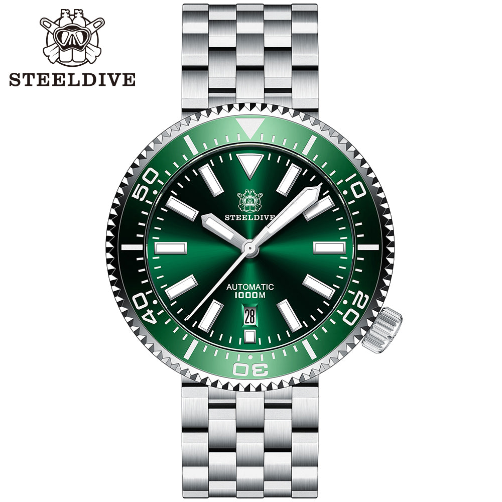 STEELDIVE SD1976 dive watch — variant 76GR-05L stock photo