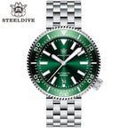 STEELDIVE SD1976 dive watch — variant 76GR-05L stock photo