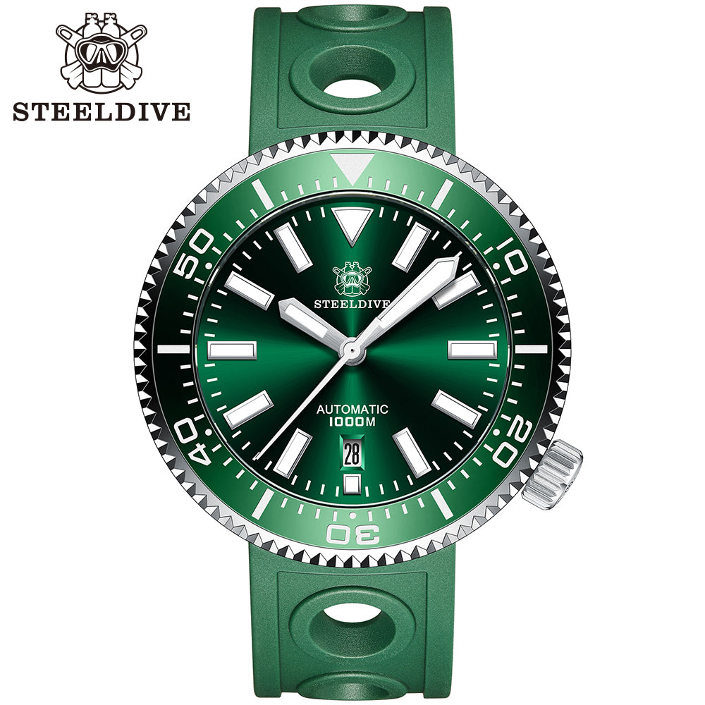 STEELDIVE SD1976 dive watch — variant 76GR-GR stock photo