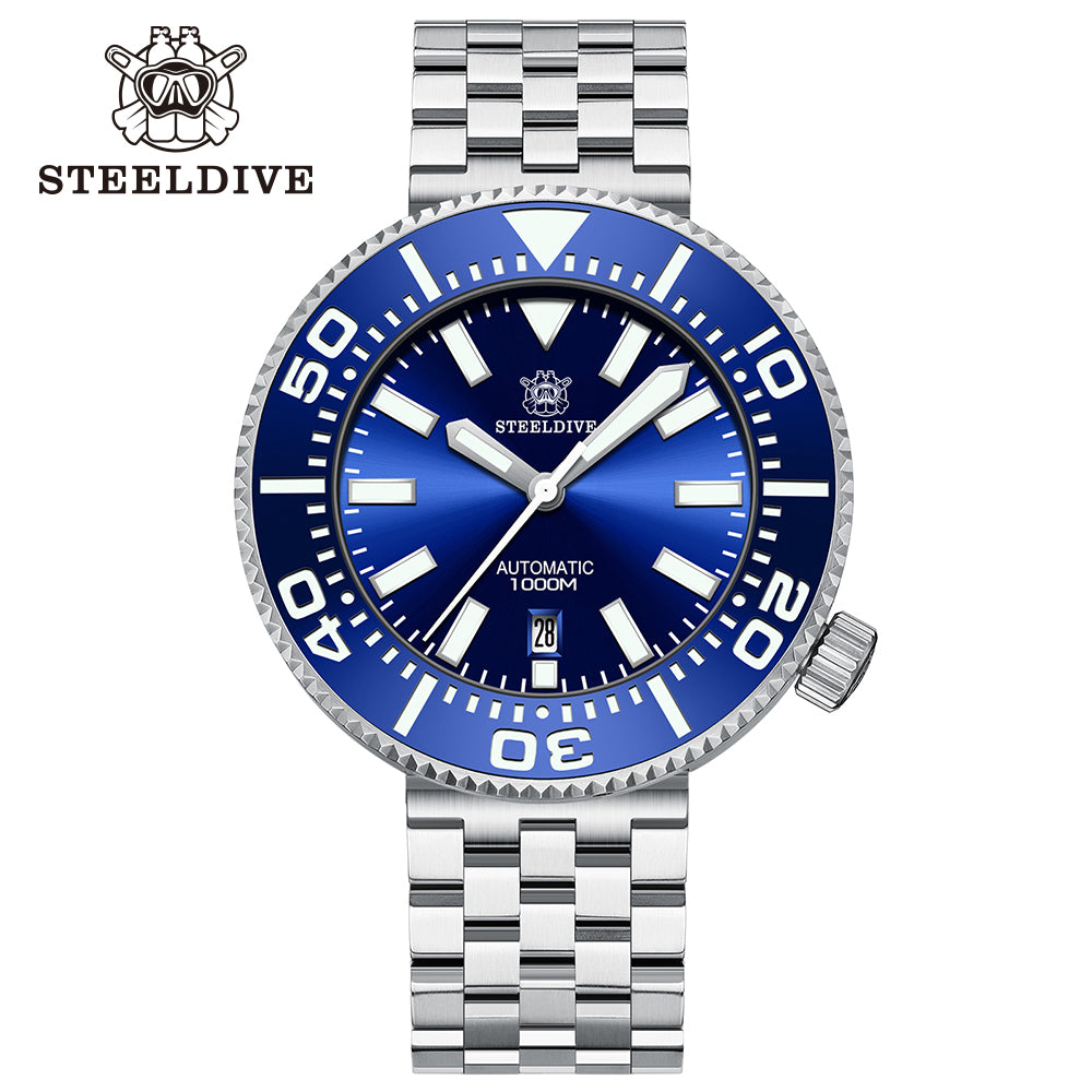 STEELDIVE SD1976P dive watch — variant 76P-BL-05L stock photo