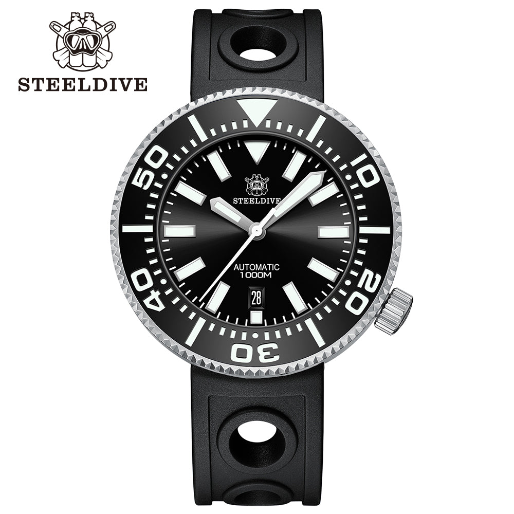 STEELDIVE SD1976P dive watch — variant 76P-HH-HR stock photo