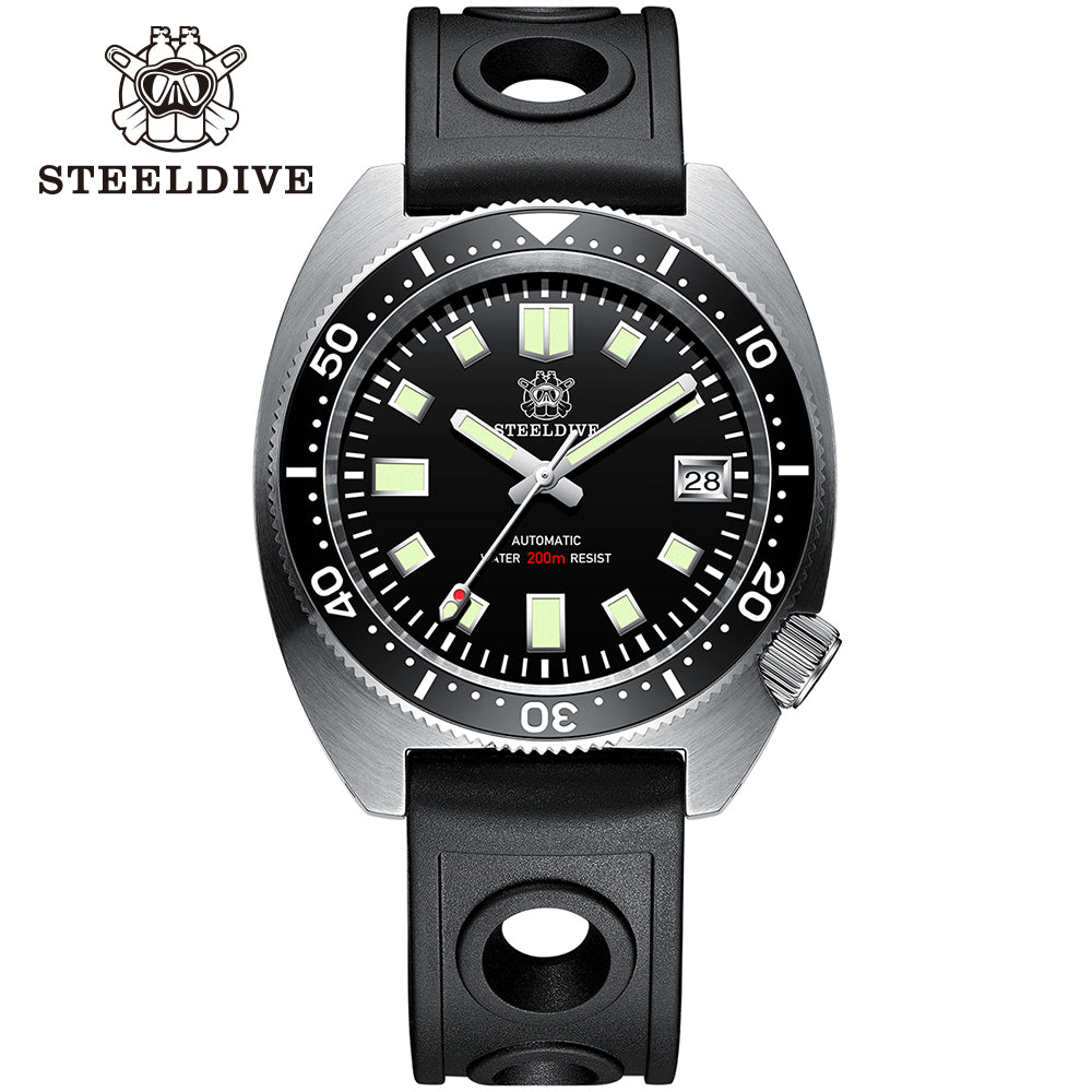 STEELDIVE SD1977 dive watch — variant 77HH-HR stock photo