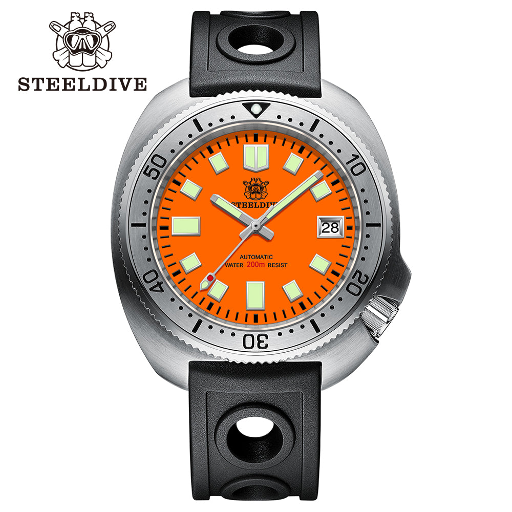STEELDIVE SD1981 dive watch — variant 81OR-HR stock photo