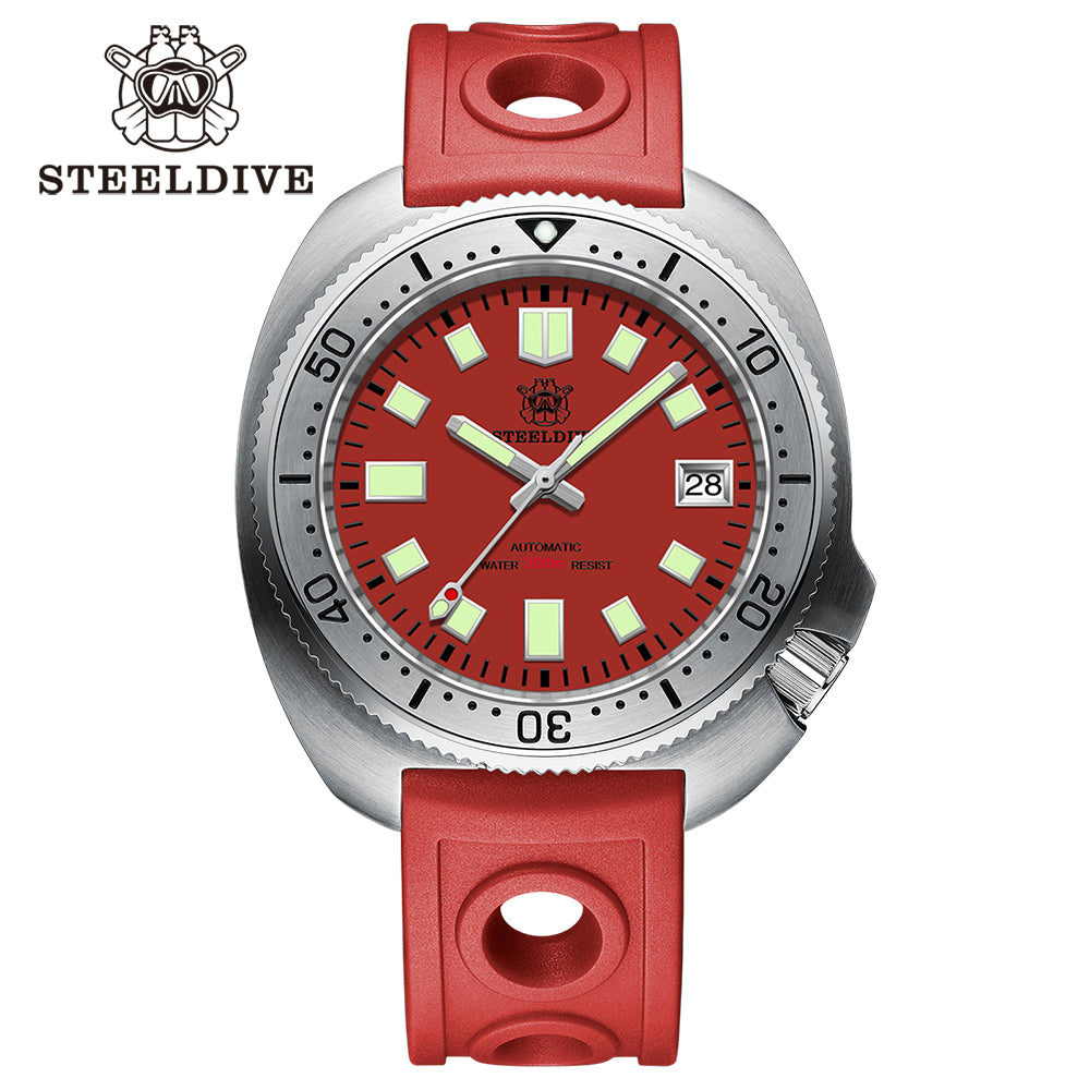 STEELDIVE SD1981 dive watch — variant 81RE-RR stock photo