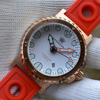 STEELDIVE SD1982S dive watch — variant 82S-WT-OR stock photo
