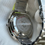 Steeldive SD1983 dive watch caseback engraved with brand turtle logo and 1000m NH35 specs