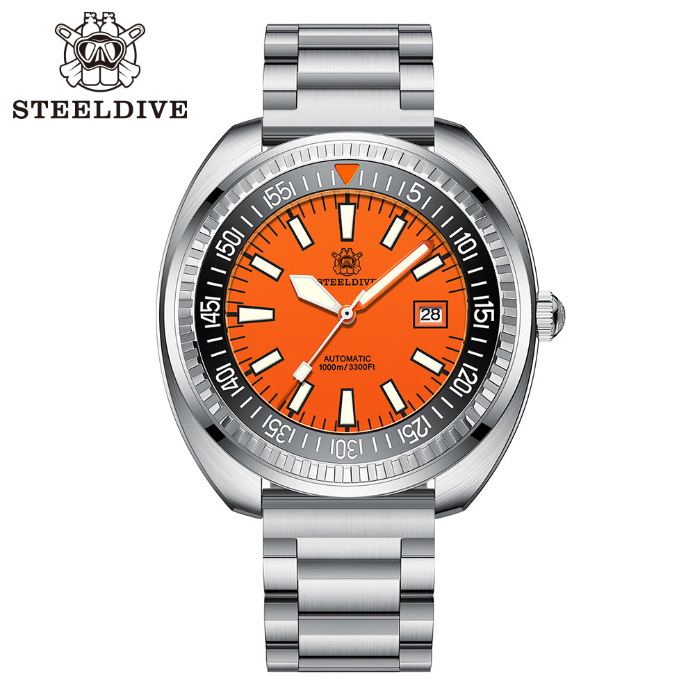 STEELDIVE SD1983 dive watch — variant 83OR-03L stock photo