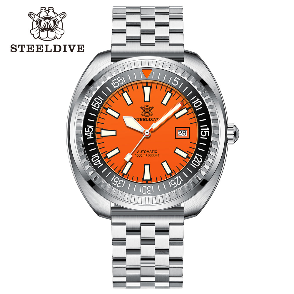 STEELDIVE SD1983 dive watch — variant 83OR-05L stock photo