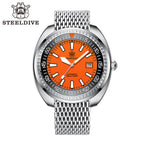 STEELDIVE SD1983 dive watch — variant 83OR-SK stock photo