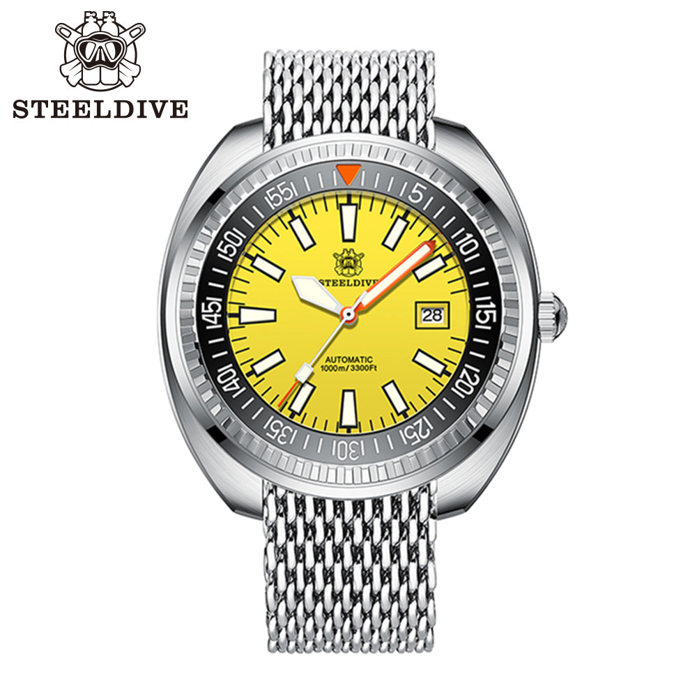 STEELDIVE SD1983 dive watch — variant 83YL-SK stock photo