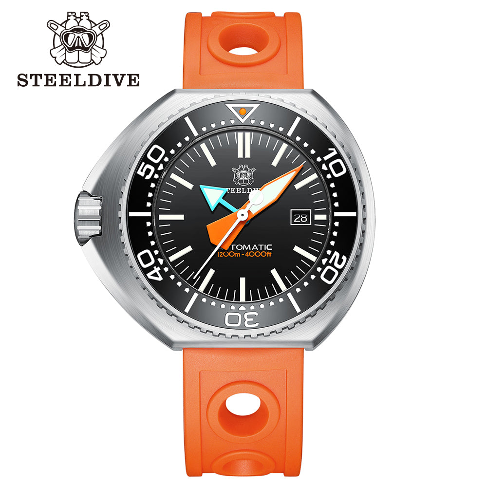 STEELDIVE SD1985 dive watch — variant 85HH-OR stock photo