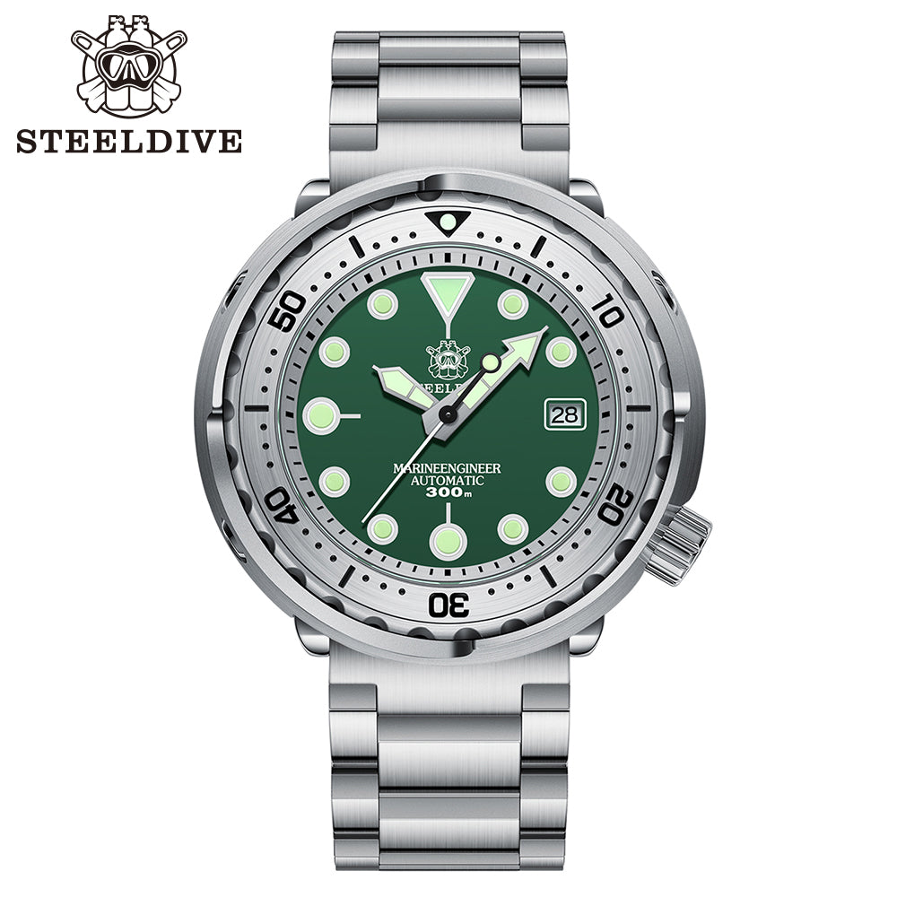 STEELDIVE SD1986 dive watch — variant 86GR-03L stock photo